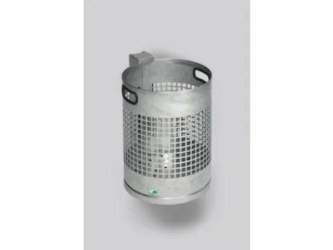 Afvalbak 30 Liter H X Ø 460x 330mm Draadgaaswand Staal Mosgroen