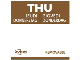Etiket Avery HACCP donderdag bruin 40x56mm 500 stuks - 2