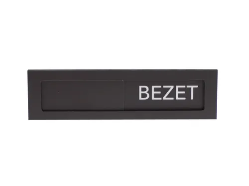 Premium Schuifbord Zwart Wit Vrij Bezet 150x40mm