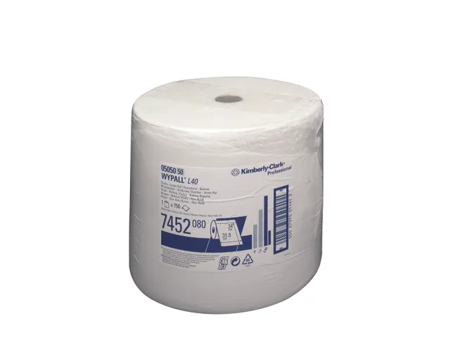 Wypall L40 7452 Poetsdoeken Op Rol Wit 1-laags