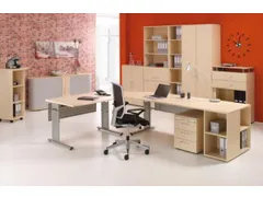 koppelelement voor bureau,90 °,HxBxD 680-820x1230x1230mm,blad esdoorn