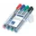 Viltstift Staedtler 356 voor flipover rond 2mm 4 stuks assorti