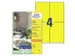 Gekleurde Etiketten Avery Zweckform 105x148mm A6 Geel 400 stuks
