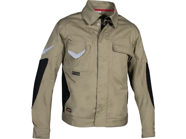 Cofra Workmaster werkjas, kakigroen/zwart, maat 48, per stuk