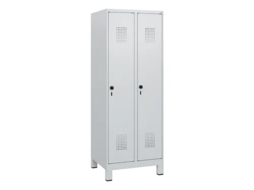 schoollocker,HxBxD 1630x600x500mm,2vak,vak B 300mm,draaigrendel,voeten