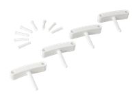 Hygiene 1016-5 Aanvulset haken wit, full colour, 4 haken/8pinnen