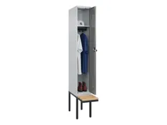 locker met bank,HxBxD 2120x300x815mm,1vak,vak B 300mm,draaigrendel