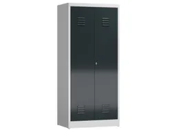 Lockerkast 1800x800x500mm 2 vakken, klinksluiting, RAL7016