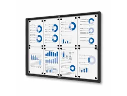 Vitrinekast Mededelingenbord Indoor Economy 8xA4 Zwart
