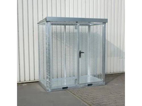 gasflessendepot,v. 32xØ 230mm fles,HxBxD 2260x2115x1155mm,m. deksel