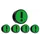 Impressiemagneet Attention 35mm Groen
