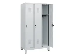 schoollocker,HxBxD 1630x900x500mm,3vak,vak B 300mm,draaigrendel,voeten