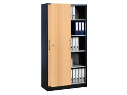 schuifdeurkast,HxBxD 1980x1200x435mm,4xStalen bodem,5 OH