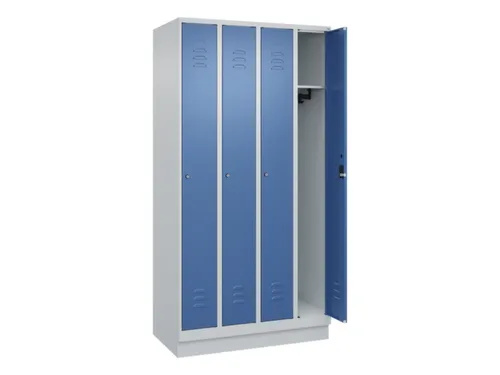 locker,HxBxD 1950x1000x500mm,4vak,vak B 250mm,cil.-slot,sokkel