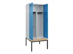 PBM-locker met bank,HxBxD 2120x800x815mm,2vak,vak B 400mm