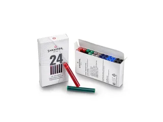 Kalligrafiepen SHEAFFER zwart, blauw,geel maxi penpunt F/M/B - 9