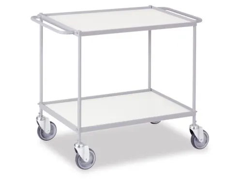 Universele Wagen 150kg 785x500mm 2 Etages Met Beugel Zilvergrijs
