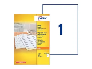 Etiket Avery DP001-100 210x297mm Kopieren wit 100 Stuks - 1