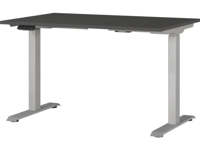Elektrisch ihv bureau,HxBxD 720-1200x1200x800mm,blad grafiet