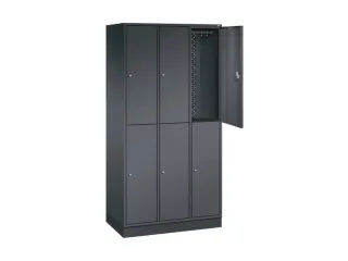 Dubbeldekse garderobekast,HxBxD 1950x920x500mm,3x2vak.,vak B 260mm - 1