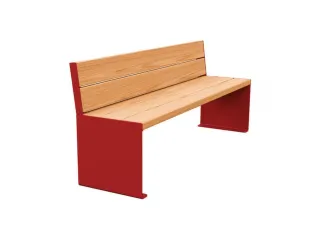 zitbank,B 1800mm,3latten,hout-zitting licht eikenhout,zitting H 450mm - 2