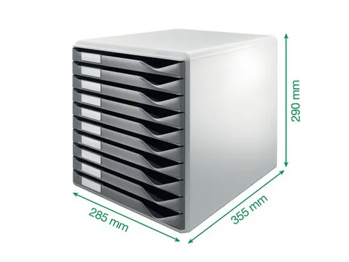 Ladenbox Leitz 5281 10 Laden Grijs