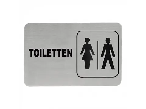 Tekstplaatje Toiletten man/vrouw