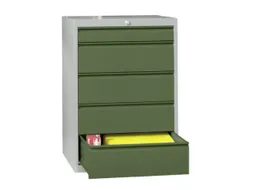 ladekast 1000x715x600mm 5laden cilinderslot RAL7035 front RAL6011
