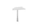 koppelelement voor bureau,90 °,HxBxD 720-840x600x600mm,rond,Bl-wit