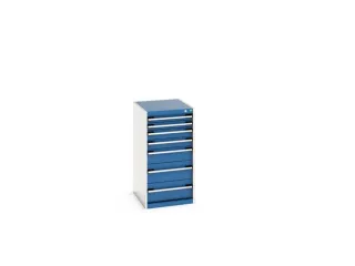 ladekast HxBxD 1000x525x650mm 7laden romp RAL7035 front RAL5010 - 7