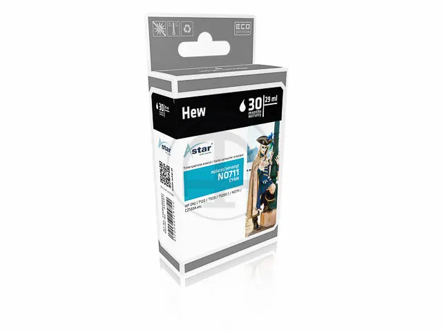 As15471 Astar Hp 711 Dnj Inkt Cyaan Rebuilt Chip 29Ml