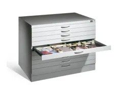 Tekeningenkast Hxbxd 760x1350x960mm 10 Laden Din A0 Ral7035