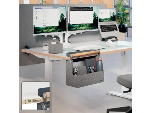 Leitz hangende draagbare bureau organizer met handvat donkergrijs
