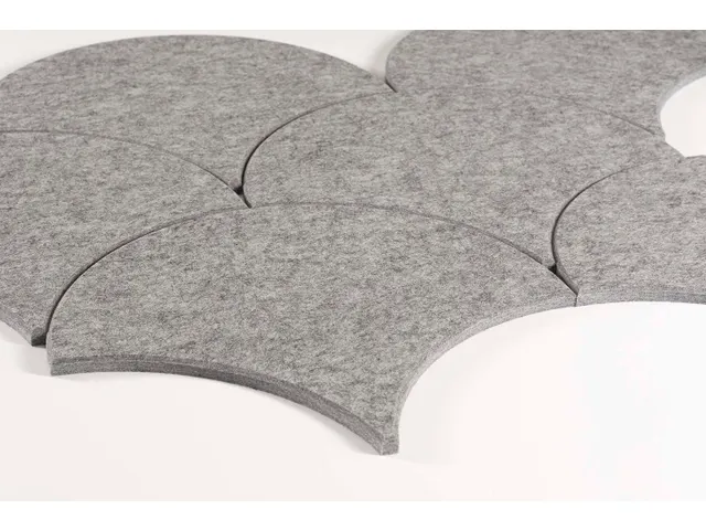 Akoestische PET-vilt Japanse Golf tegels donkergrijs 30x26cm 22 stuks