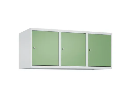 opzetkast,v. locker,3vak.,vak B 400mm,HxBxD 500x1200x500mm,vleugeldeur