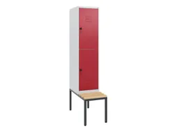 Dubbeldekse dekenkist,HxBxD 1950x400x815mm,1x2vak.,vak B 400mm