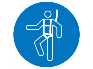 gebodsbord,veiligheidsgordel aanbrengen,sticker,folie,Ø 100mm - 1