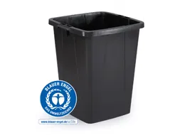 Afvalbak Durabin Eco 90L Zwart Vierkant