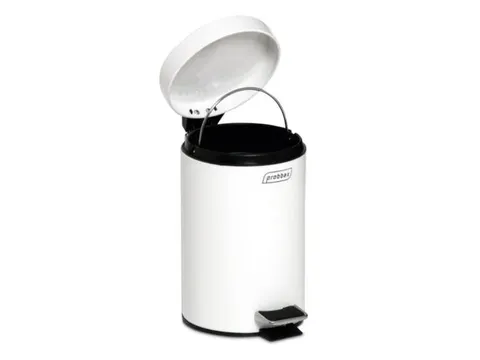 pedaalemmer,5l,HxØ 284x203mm,binnenbak kunststof,romp metaal wit