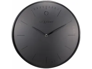 Wandklok NeXtime Glamour Ø40cm metaal zwart streepaanduiding - 2