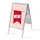 Stoepbord A1 complete set met print "NEW" Rood