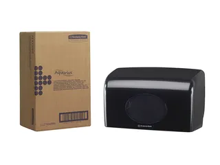 Toiletpapierdispenser Aquarius duo voor kleine rollen zwart 7191 - 2