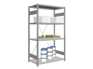 Rvs Inhaakstelling Basis 1750x1060x535mm 4legborden Vaklast 200kg - 1