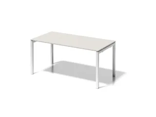 bureau HxBxD 740x1600x800mm blad grijswit 4-voeten verkeerswit - 1