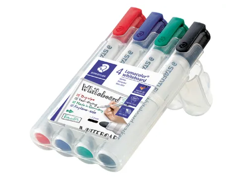 Whiteboardmarker Staedtler Lumocolor 351 set à 4 stuks assorti
