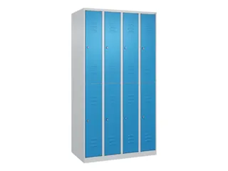 dubbeldekse locker,HxBxD 1850x1000x500mm,4x2vak.,vak B 250mm,cil.-slot - 1