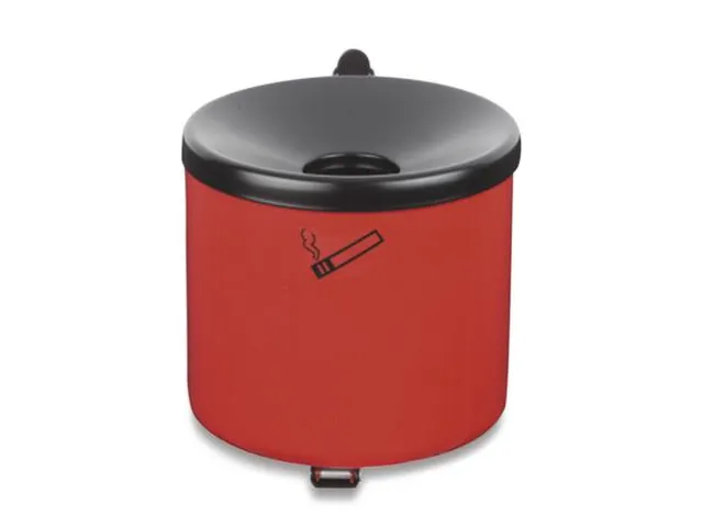 Veiligheidswandasbak 2.4 liter 45x 150mm Kiepbaar Plaatstaal Rood