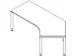 In hoogte verstelbaar hoekbureau 680-820x2170x1130mm esdoorn wit