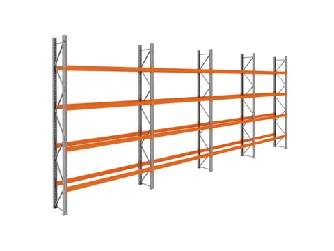 palletstelling,basis+3xaanbouw,HxBxD 4620x11300x750mm,vakl. 3000kg