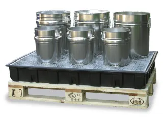 PE-palletopzetbak,v. kleinemballage,opvangvol. 140l - 2